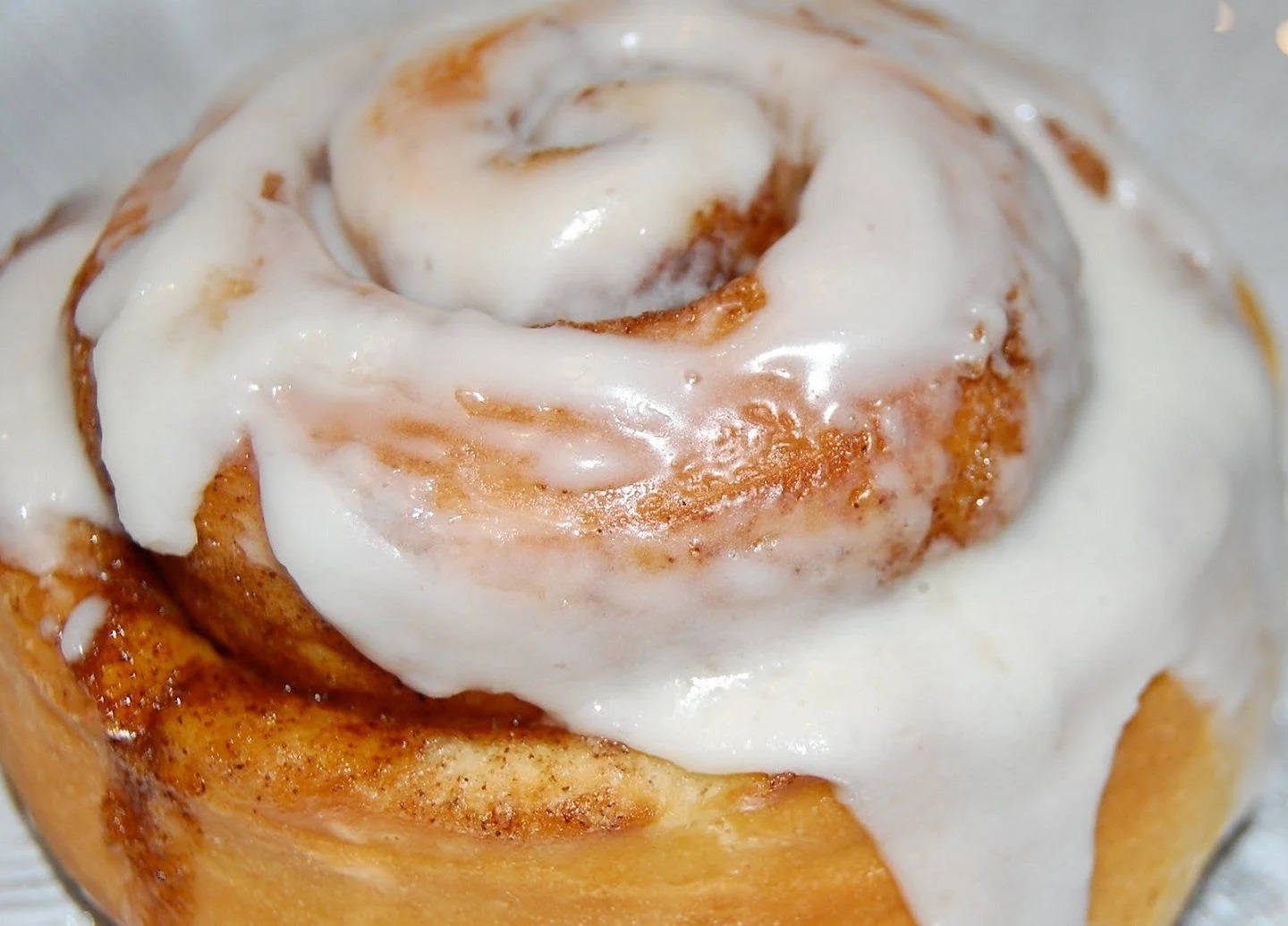 Tantalizing Cinnamon Bread With White Glaze Wallpaper