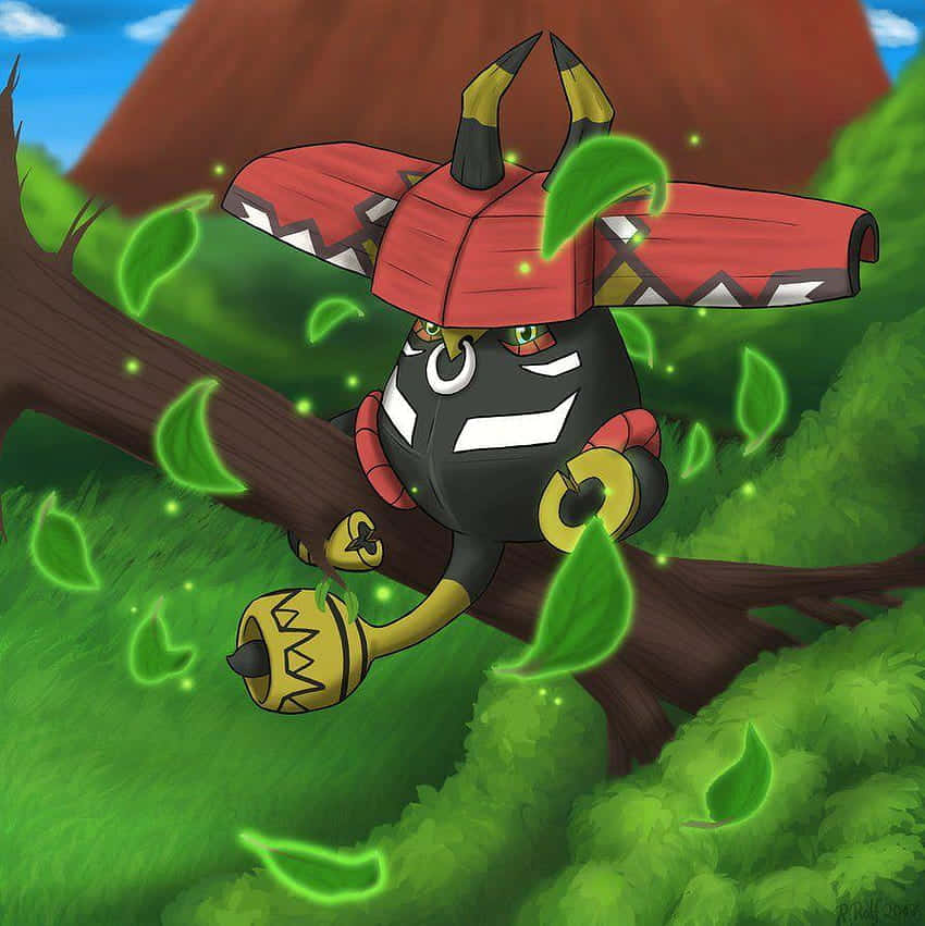 Tapu Bulu, A Natural Guardian, Resting Lazily On A Branch Wallpaper