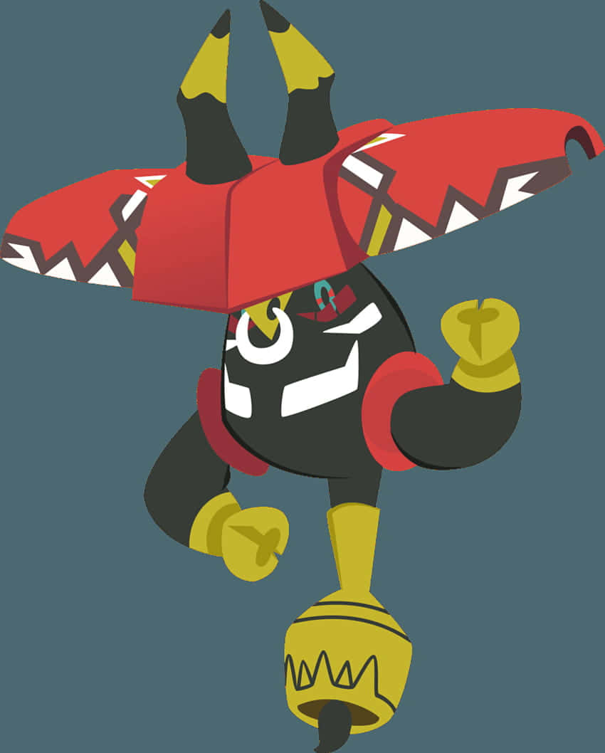 Tapu Bulu Dark Blue Background Wallpaper