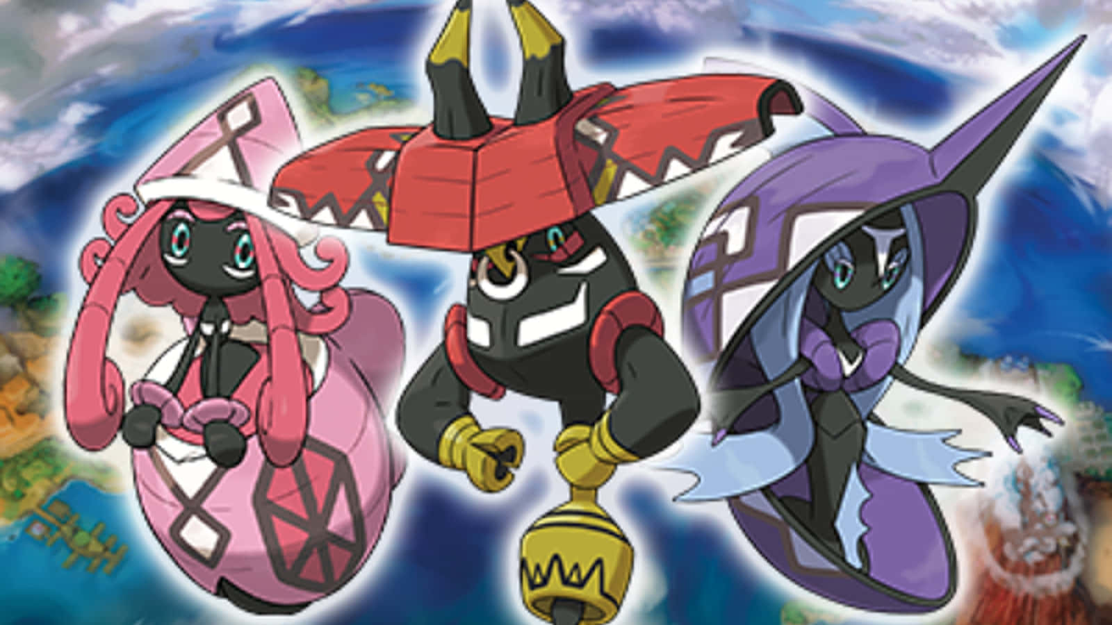 Tapu Bulu Tapu Lele Tapu Fini Wallpaper