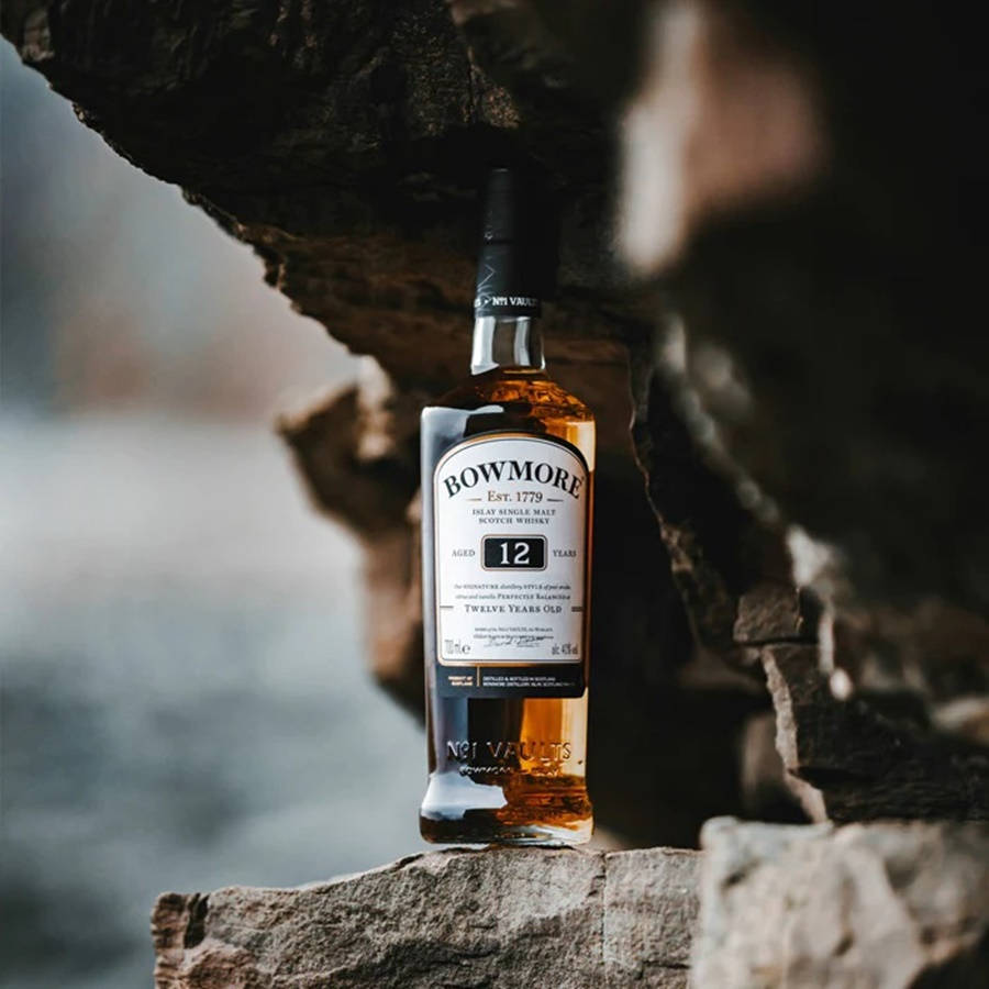 Tasting The Legacy With Bowmore 12 Years Old Malt Whisky Wallpaper