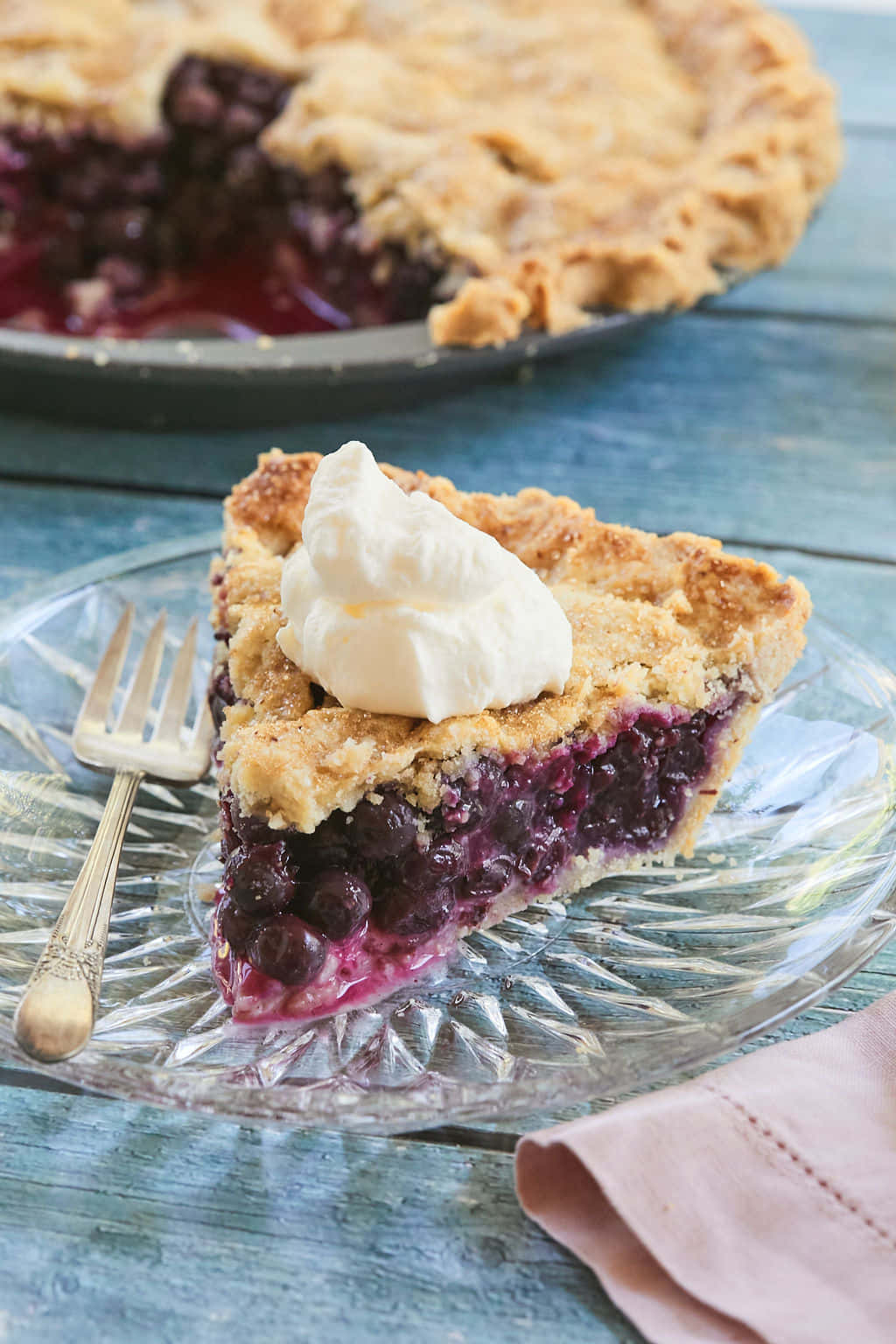 Tasty Blueberry Pie Ready To Serve Wallpaper