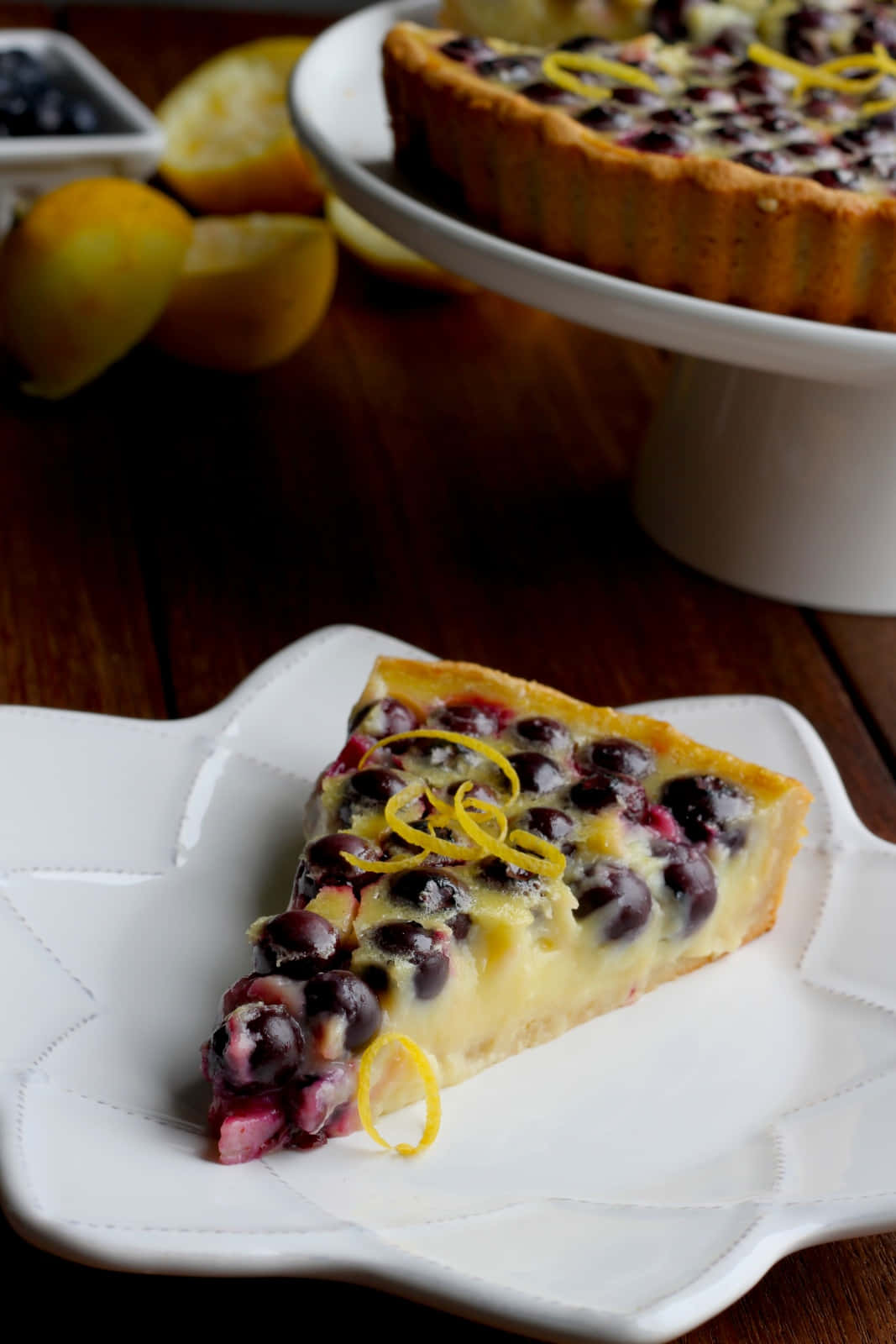 Tasty Blueberry Tart Freshly Baked Wallpaper