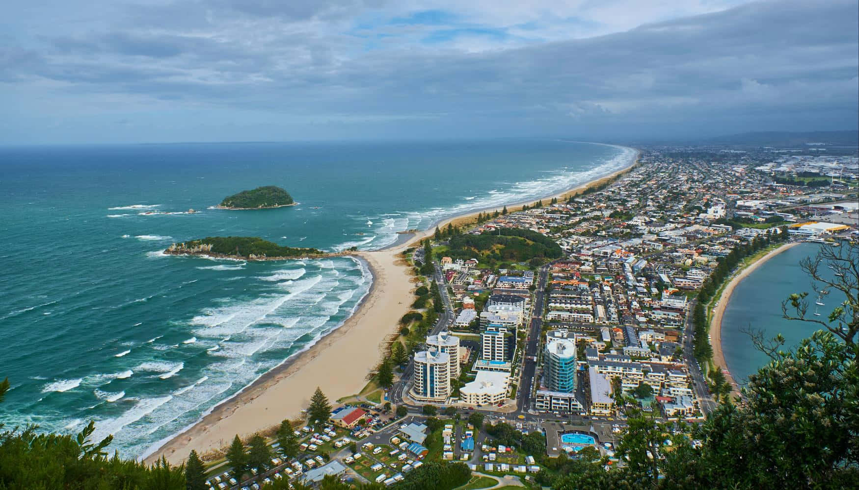 Tauranga Coastal View New Zealand Wallpaper