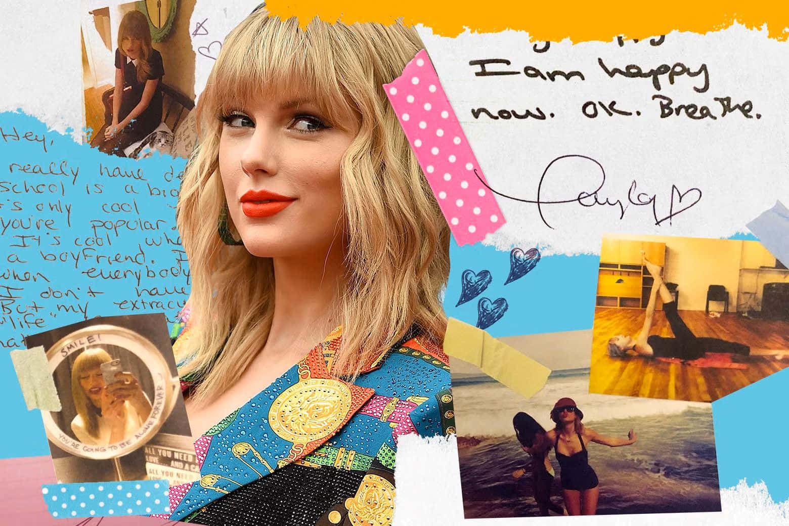 Taylor Swift Aesthetic Collage Wallpaper