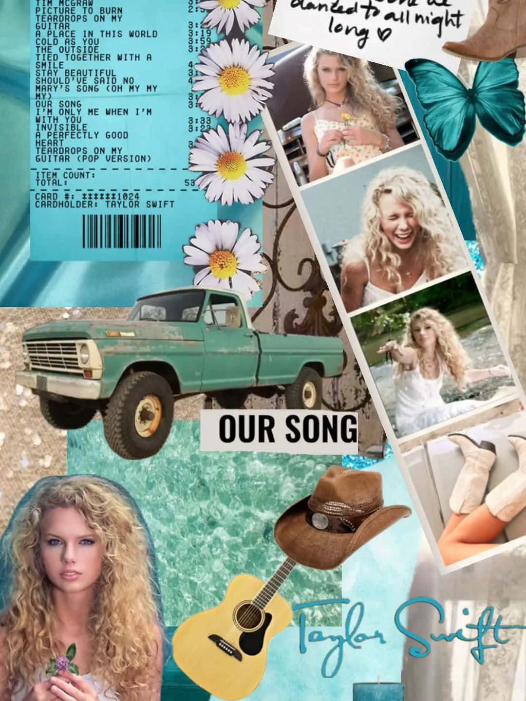 Taylor Swift Country Aesthetic Collage Wallpaper