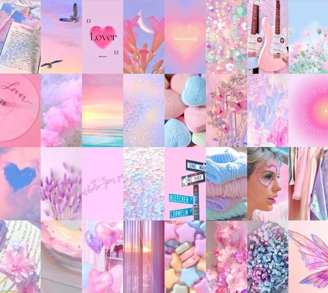 Taylor Swift Lover Aesthetic Collage Wallpaper