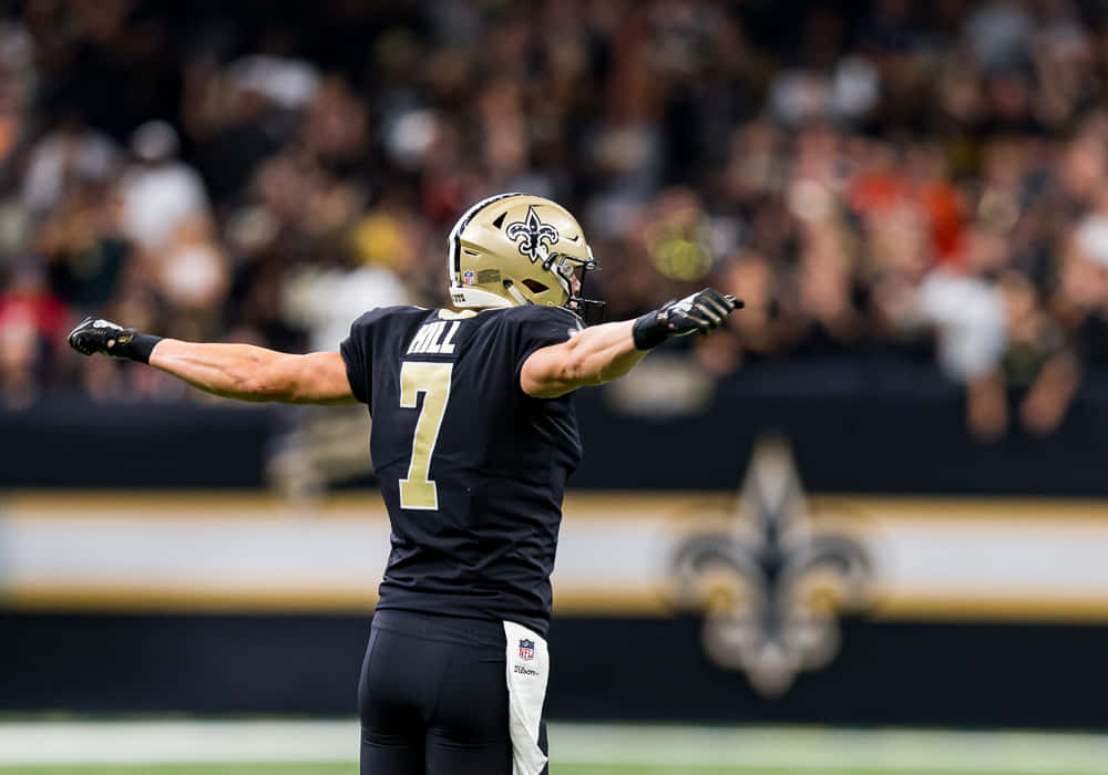 Taysom Hill Celebration New Orleans Saints Wallpaper