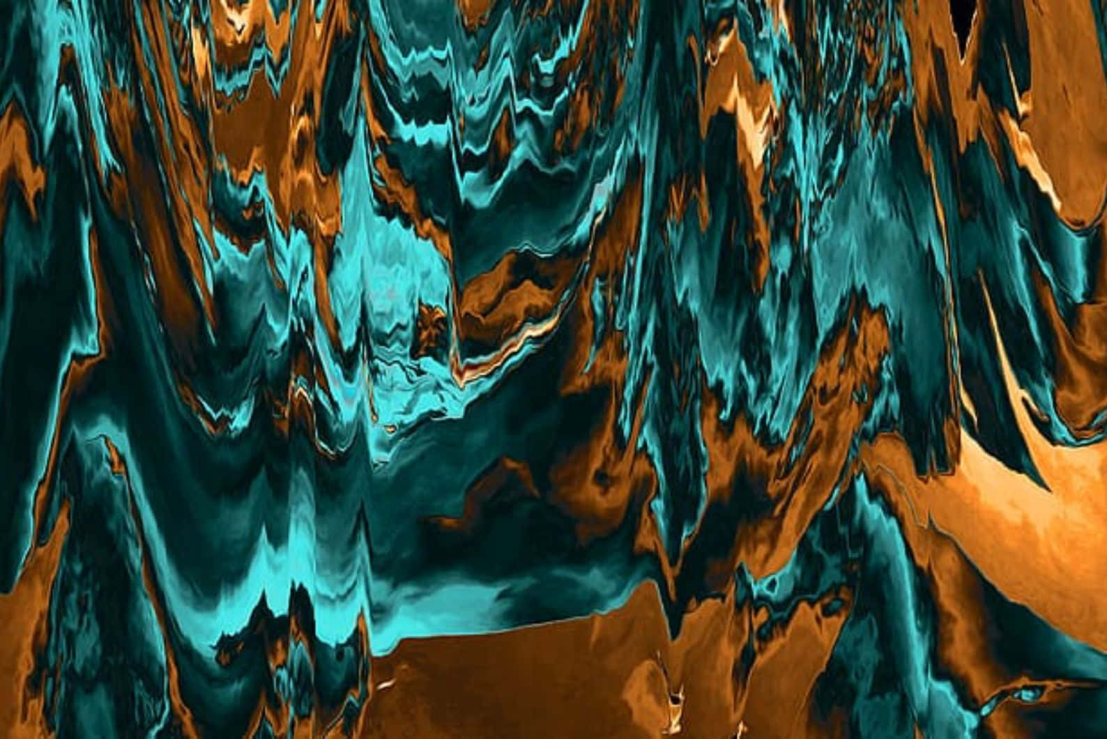 Teal Gold Abstract Art.jpg Wallpaper