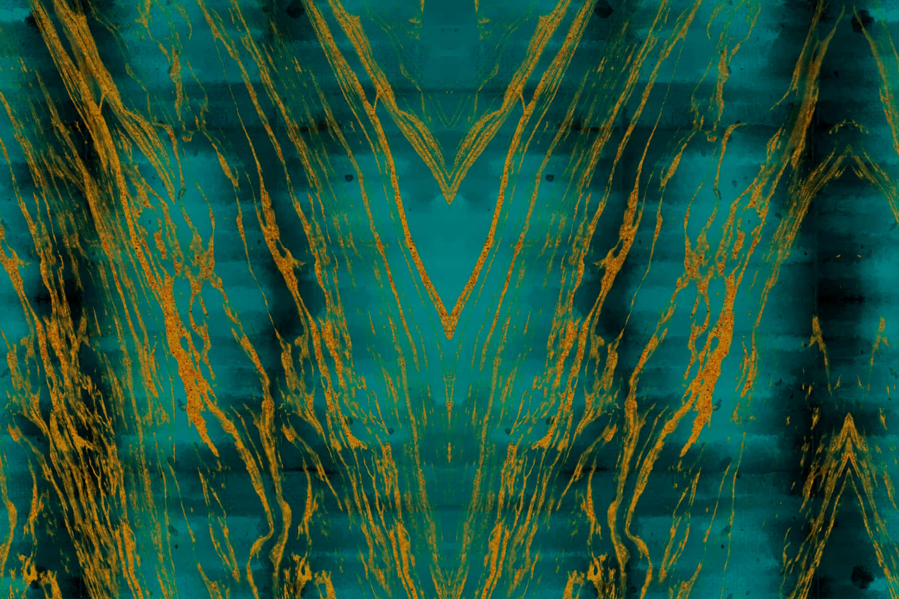 Teal Gold Abstract Artwork Wallpaper