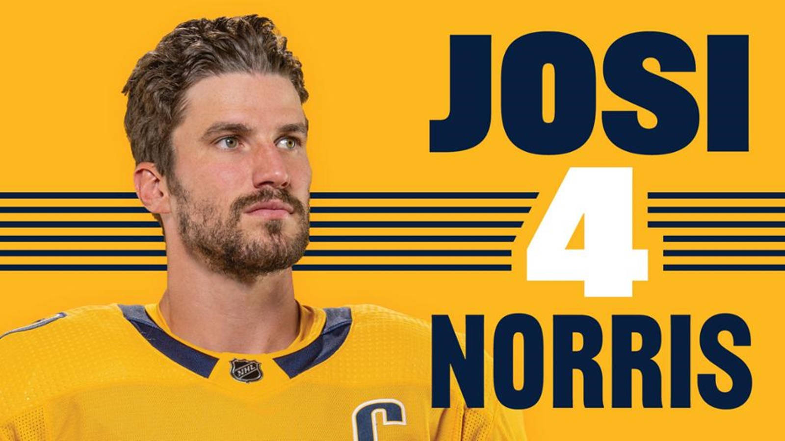 Team Captain Roman Josi Poster Design Wallpaper