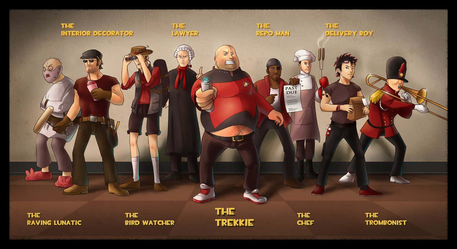 Team Fortress 2 Characters In Action Wallpaper