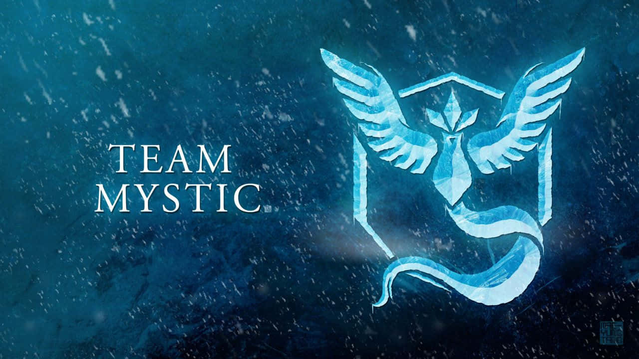 Team Mystic Logo On A Blue Background Wallpaper