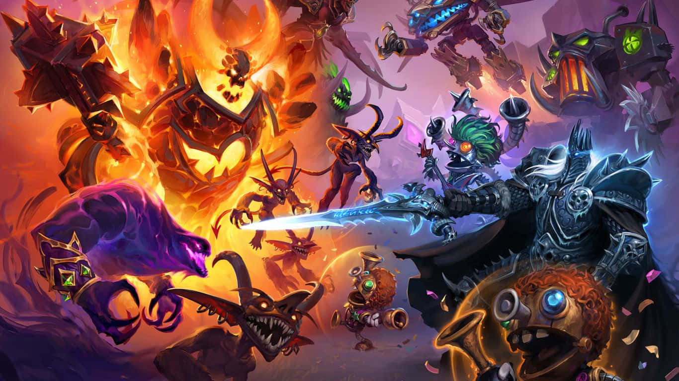 Teams Facing Off Hearthstone Desktop Wallpaper