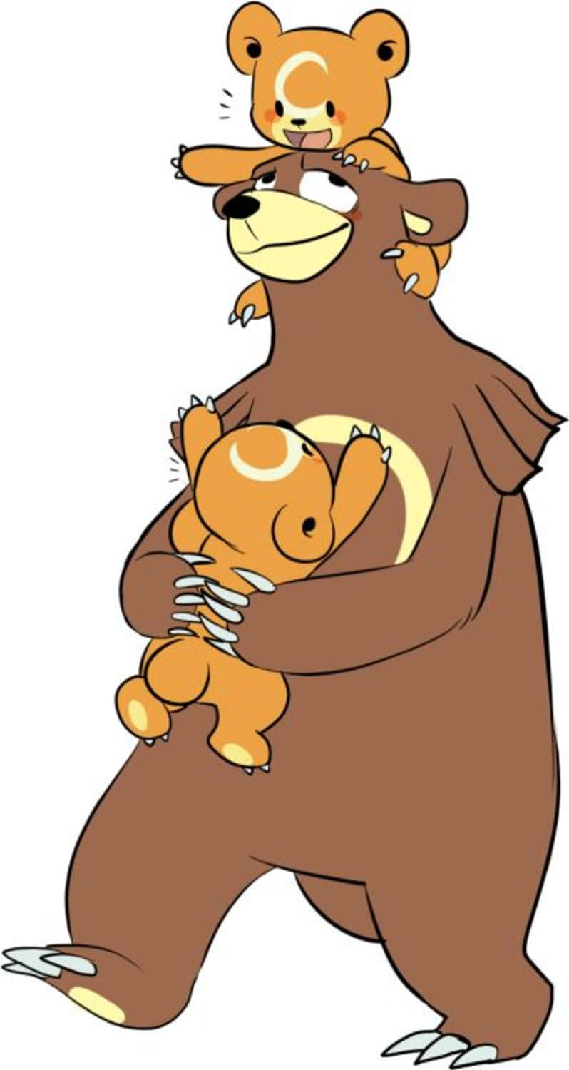 Teddiursa And Ursaring Phone Wallpaper