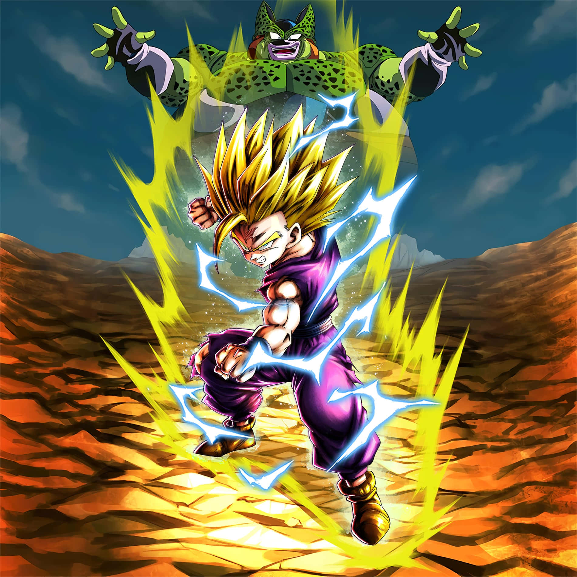 Teen Gohan Vowing To Defend His Protocol Wallpaper