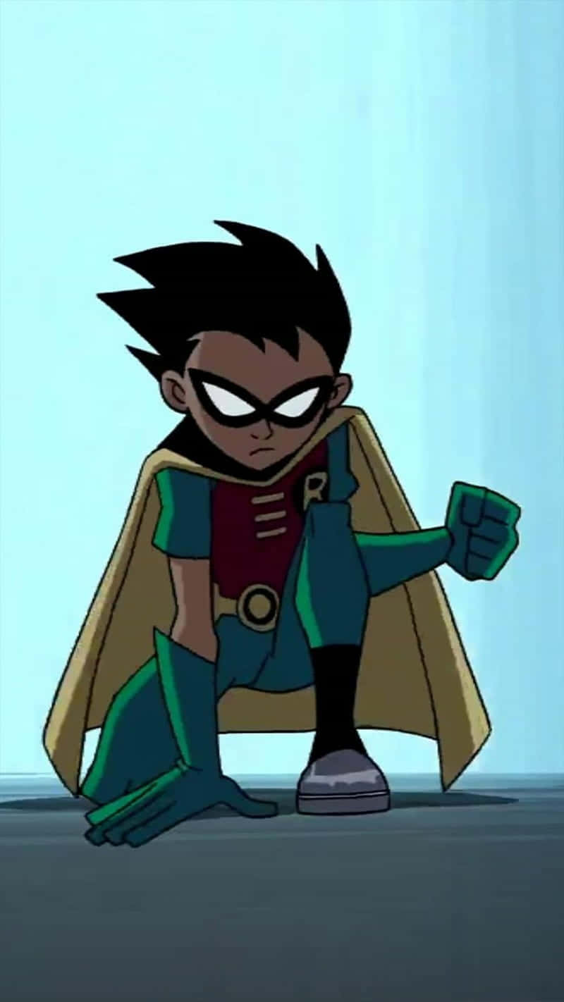 Teen Titans Robin Animated Pose Wallpaper