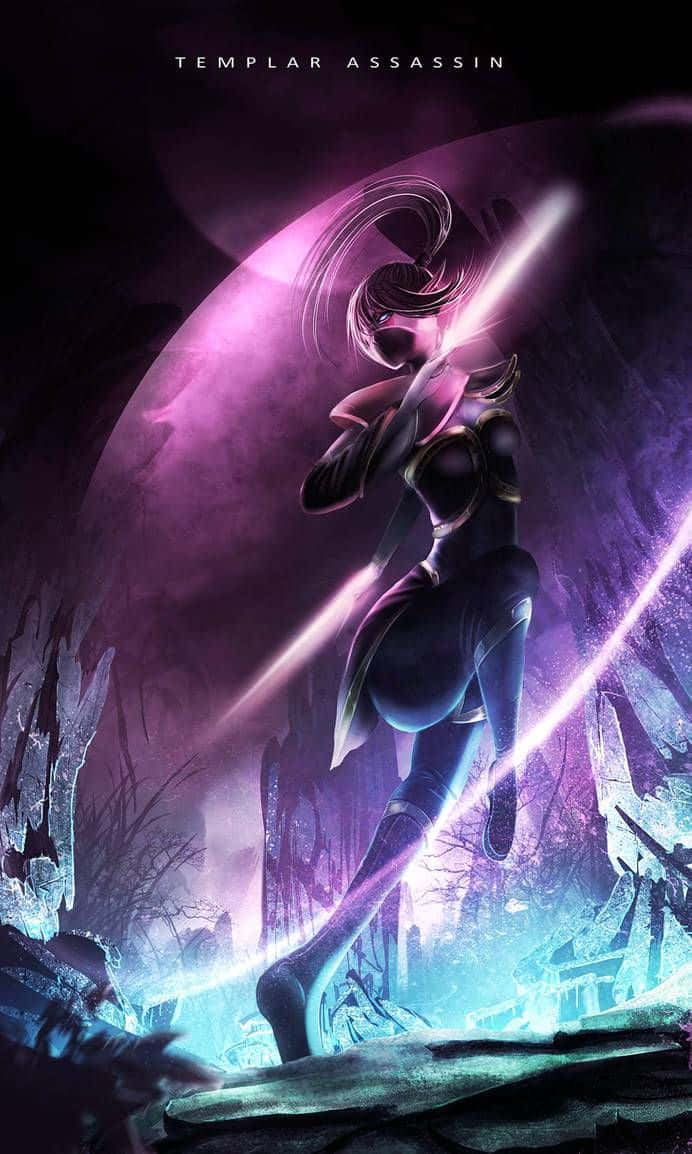 Templar Assassin In Action Wallpaper