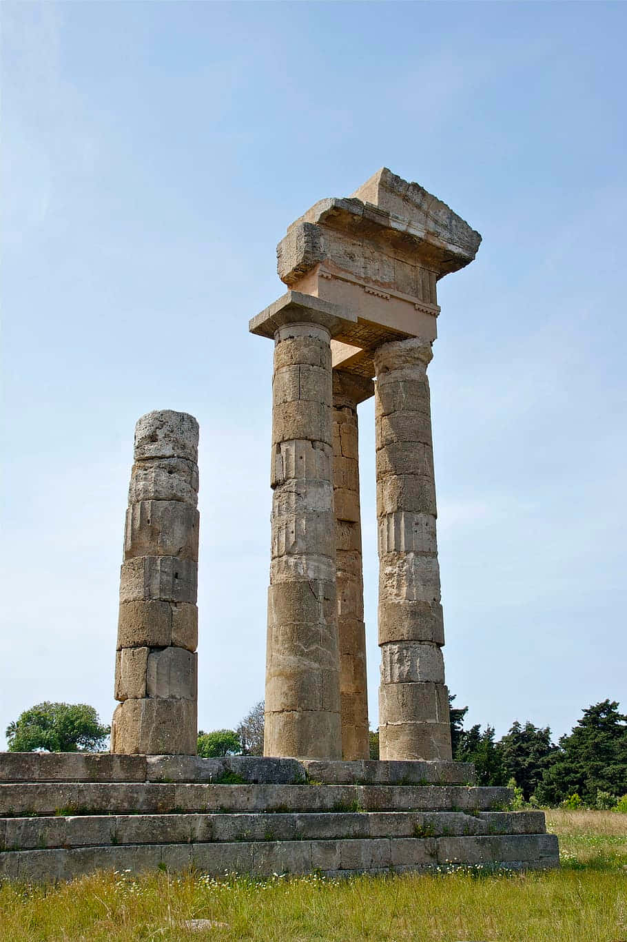 Temple Of Apollo At The Acropolis Of Rhodes Wallpaper