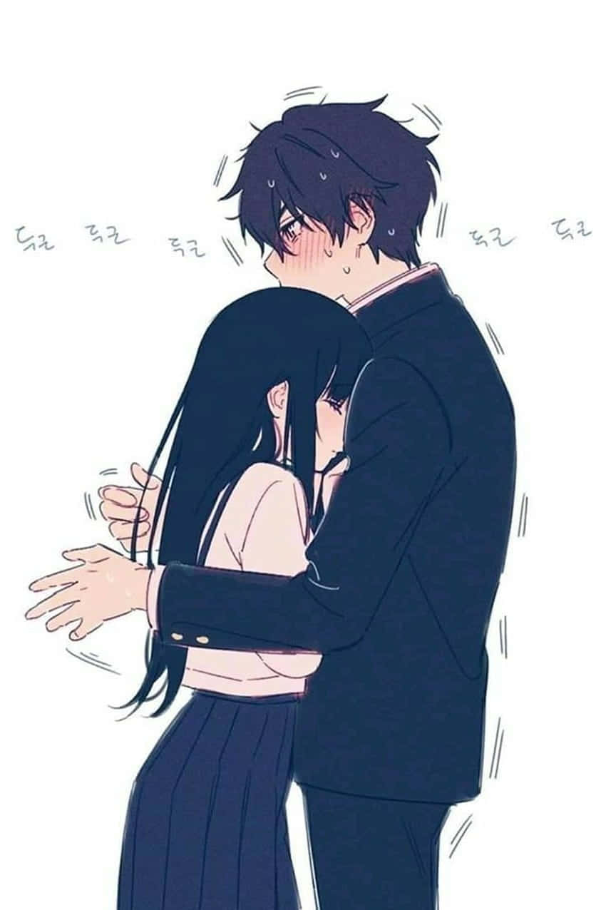 Tender_ Anime_ Hug Wallpaper