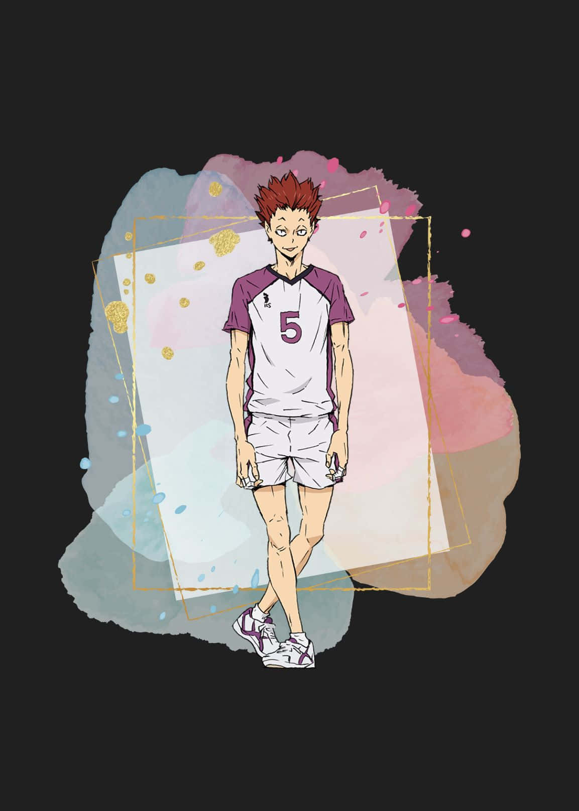 Tendo Satori Soaring High During A Volleyball Match Wallpaper