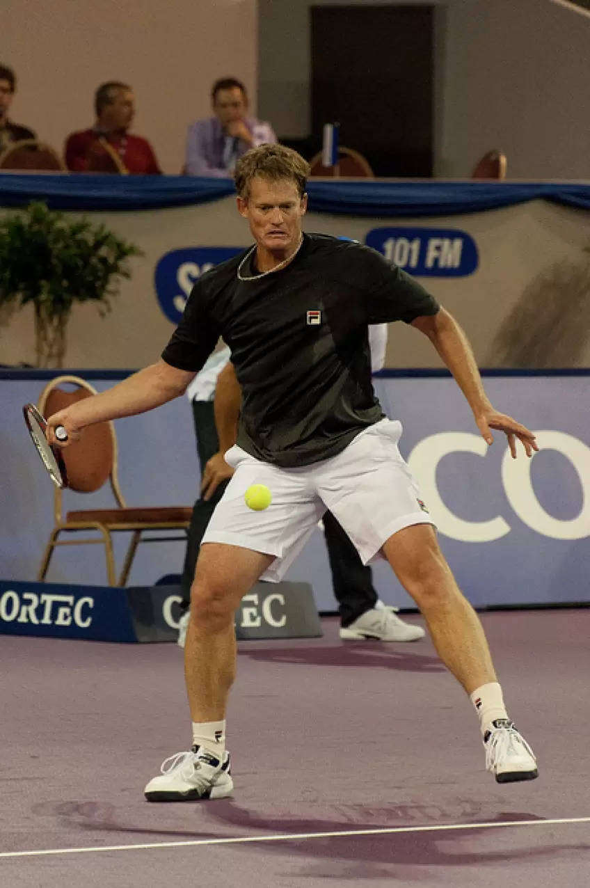 Tennis Legend Wayne Ferreira Displaying His Iconic Forehand Stroke Wallpaper