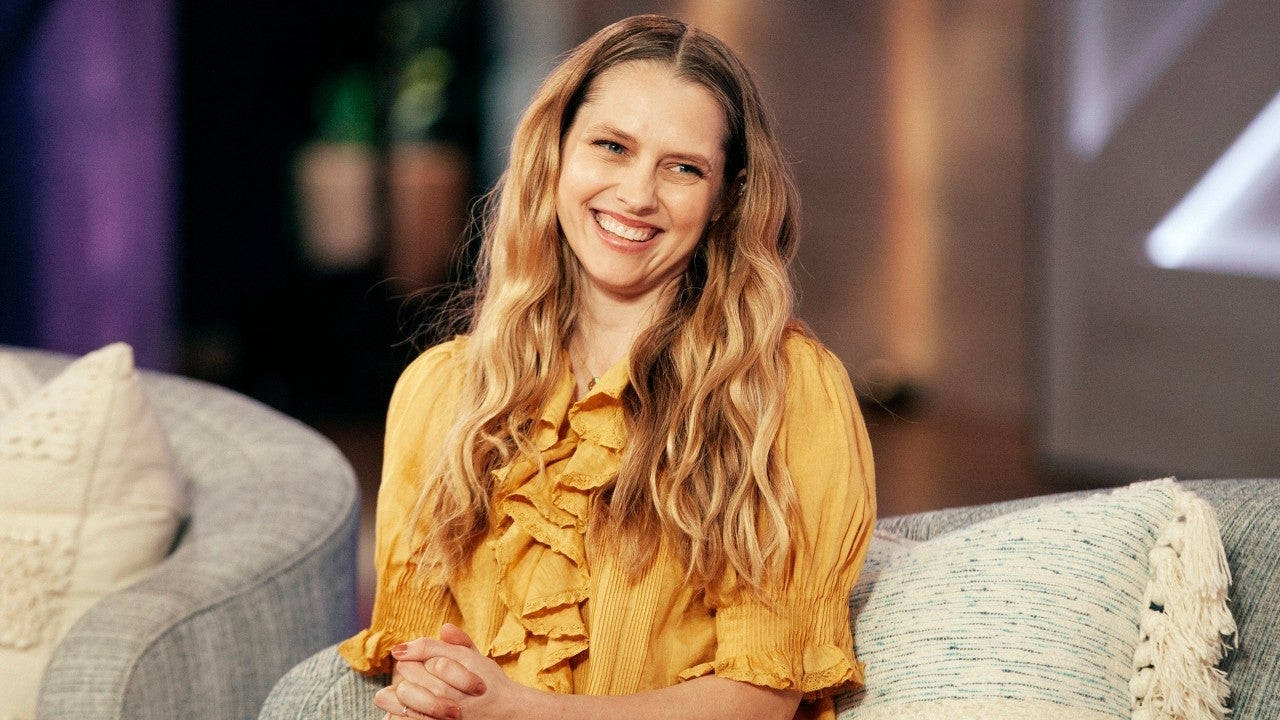 Teresa Palmer Wearing Orange Blouse Wallpaper