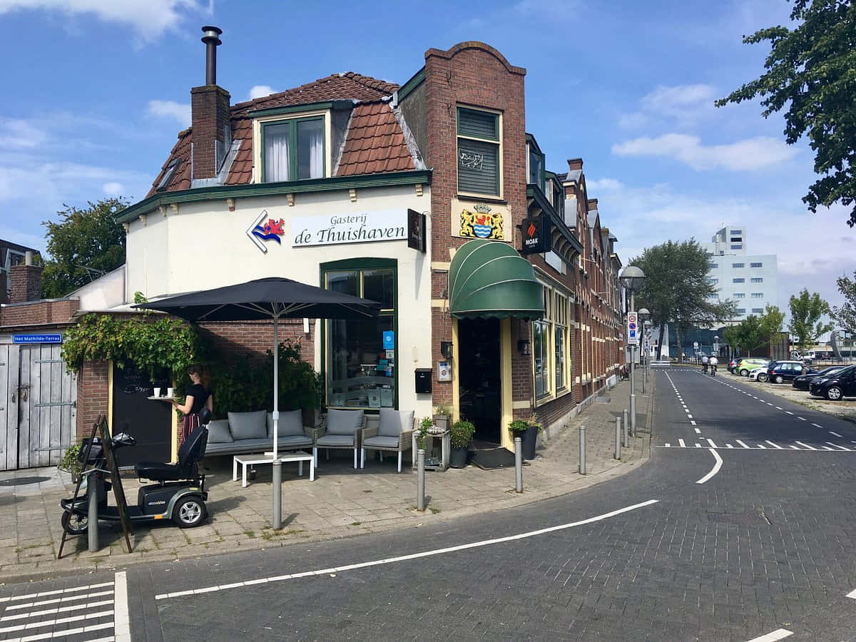 Terneuzen Corner Street View Wallpaper