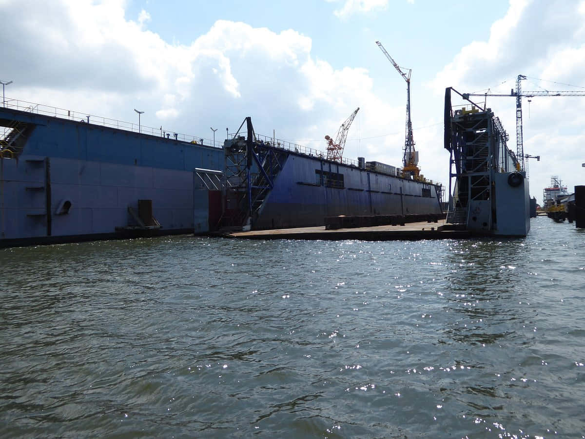 Terneuzen Dry Dock Waterfront Wallpaper