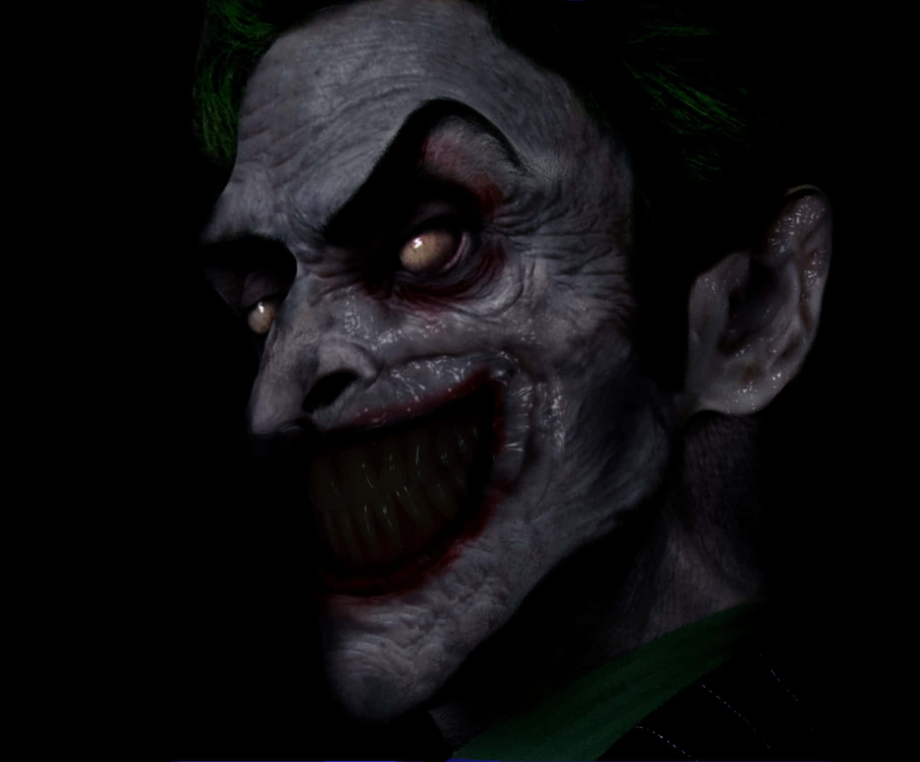 Terrifying Evil Joker In A Dark Setting Wallpaper