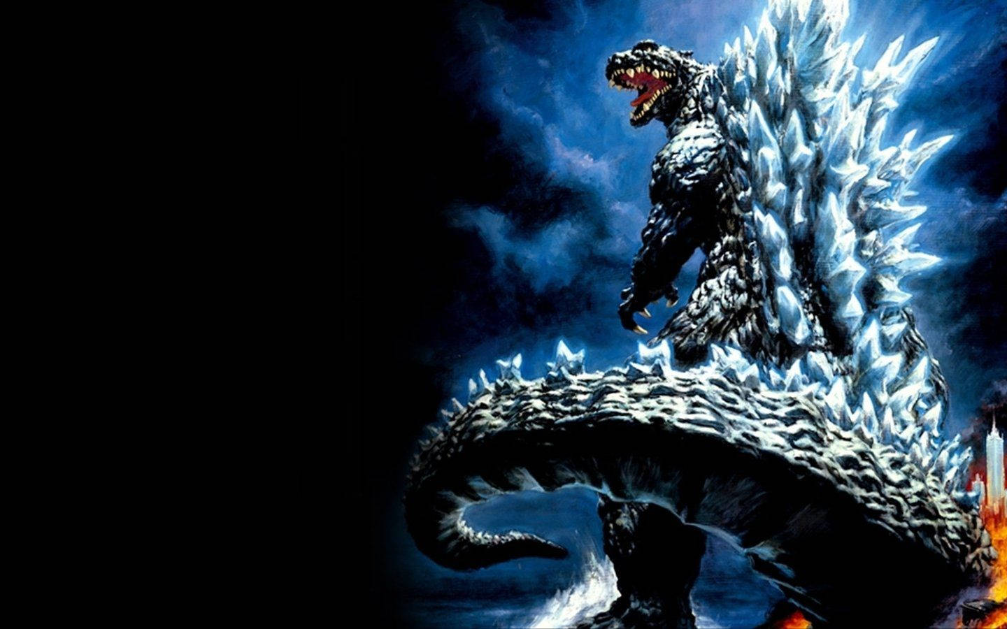 “terrifying Monster Godzilla Looms High Over City” Wallpaper