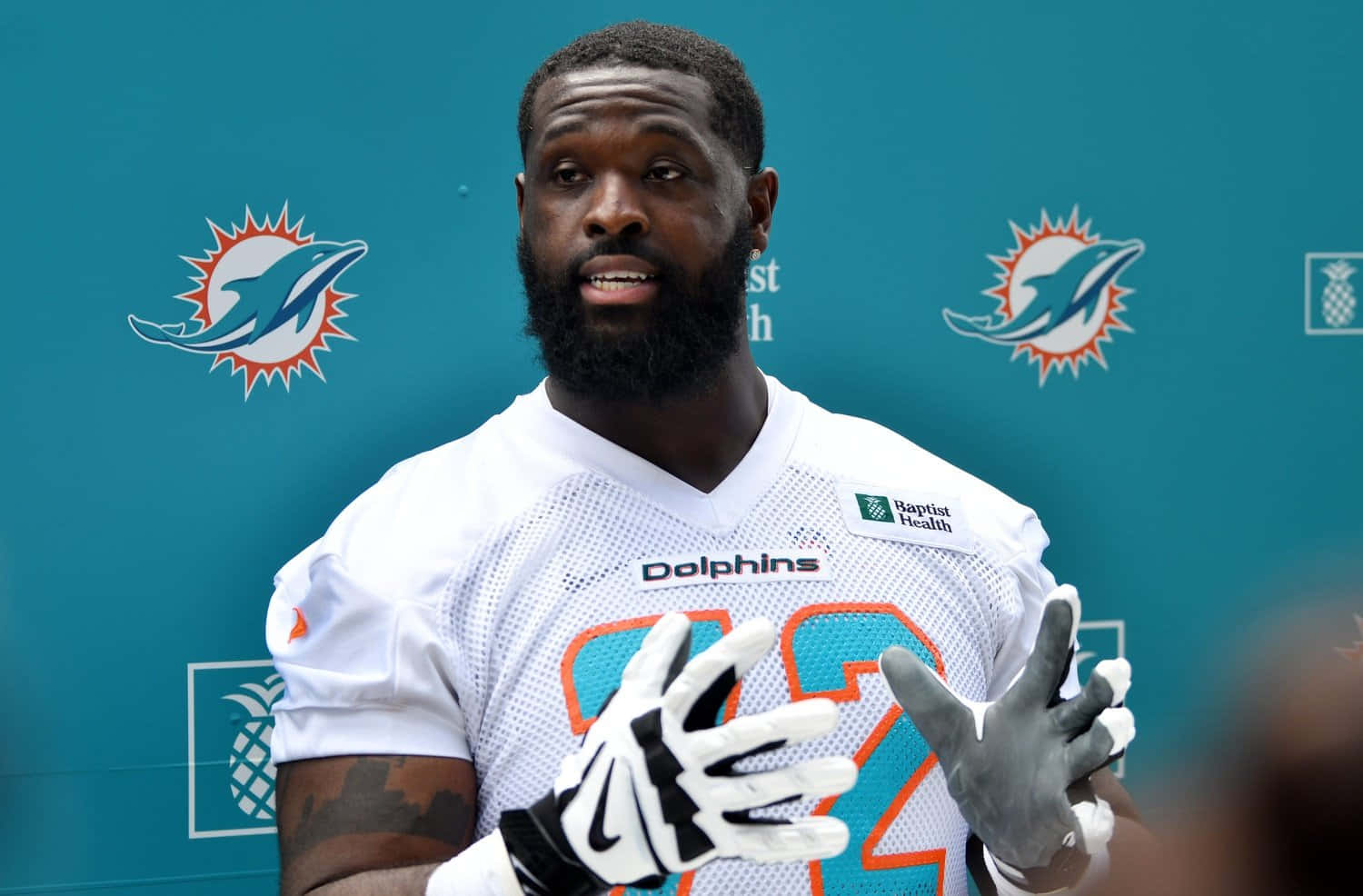 Terron Armstead Miami Dolphins Press Conference Wallpaper