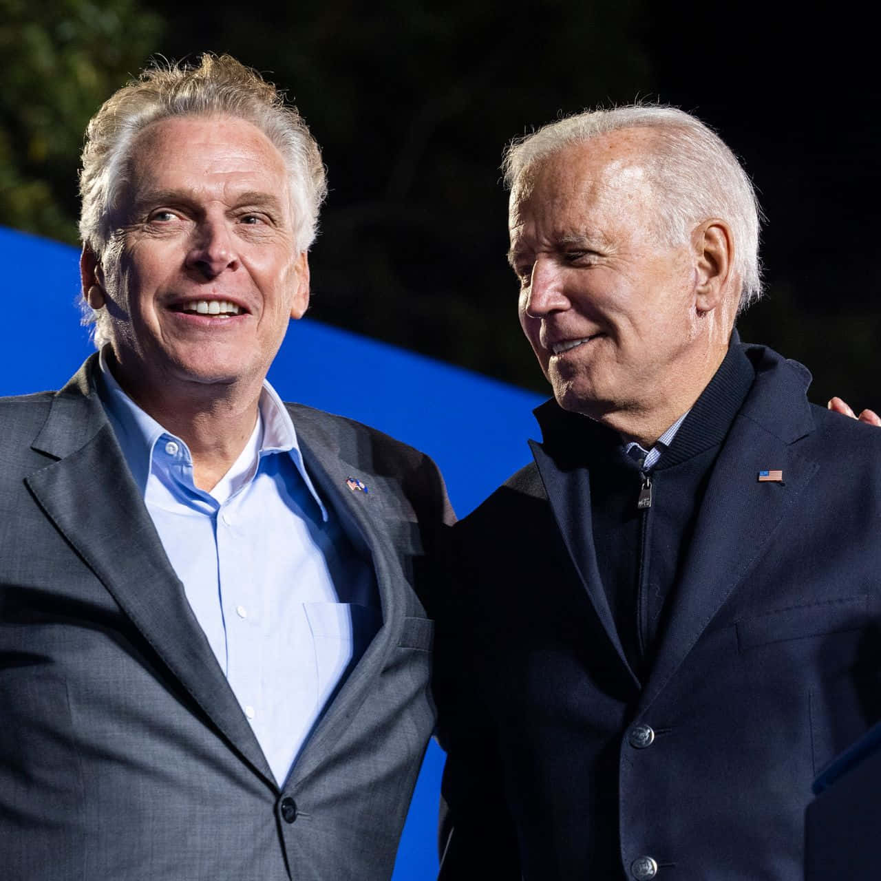 Terry Mcauliffe With Joe Biden Wallpaper