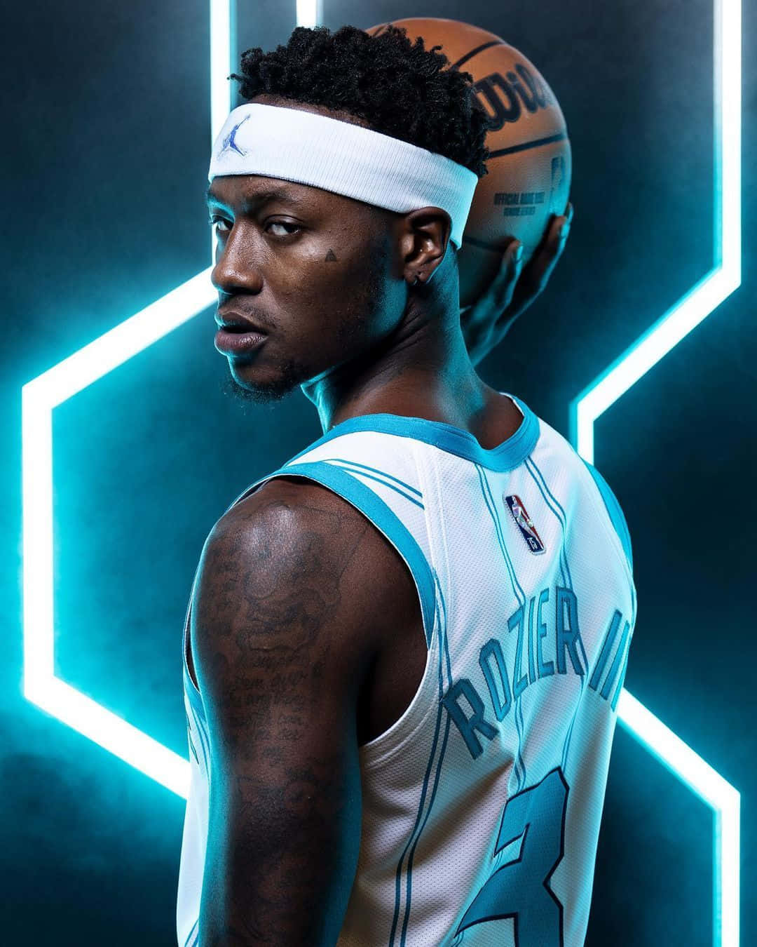 Terry Rozier Neon Fanart Poster Charlotte Hornets Wallpaper