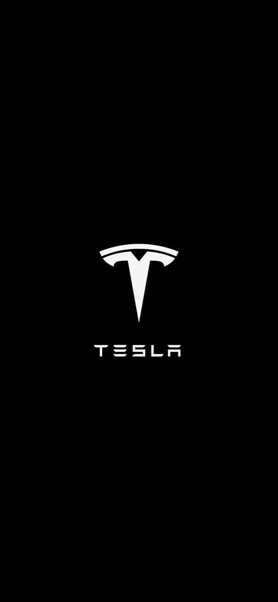 Tesla Logo On A Black Background Wallpaper