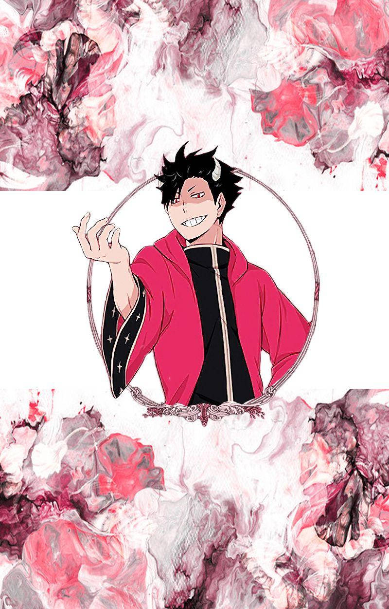 Tetsuro Kuroo Black And Red Robe Wallpaper