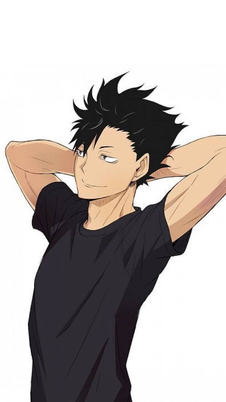 Tetsuro Kuroo Black Shirt Wallpaper