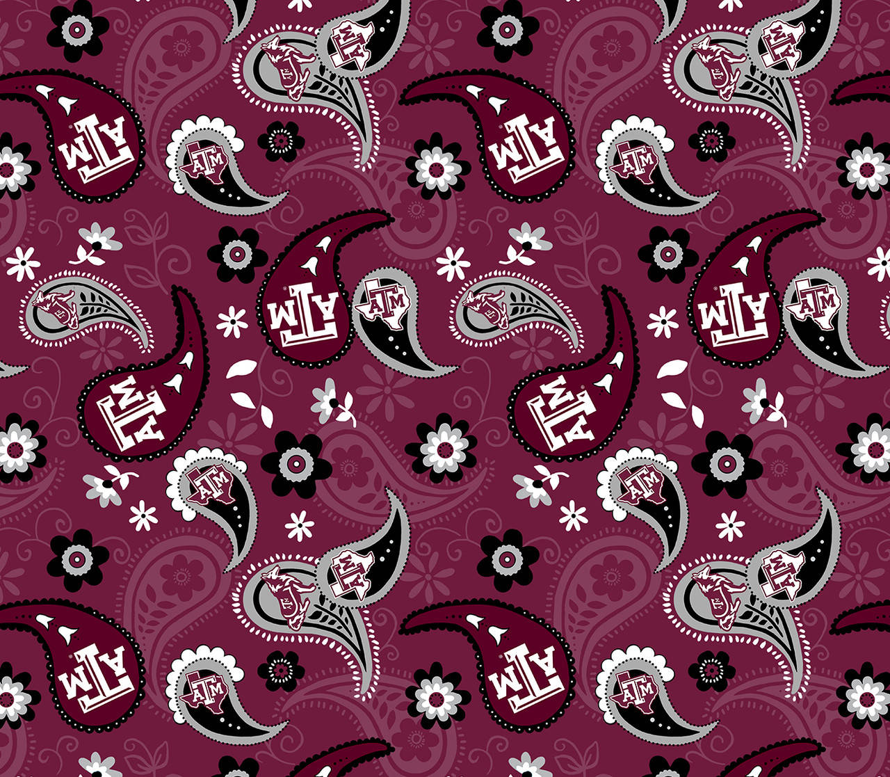 Texas Am University Psychedelic Pattern Wallpaper