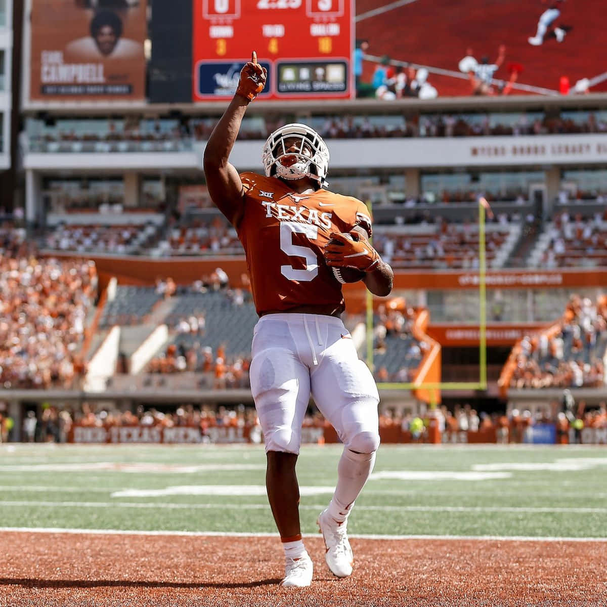 Texas Football Player Celebration Wallpaper