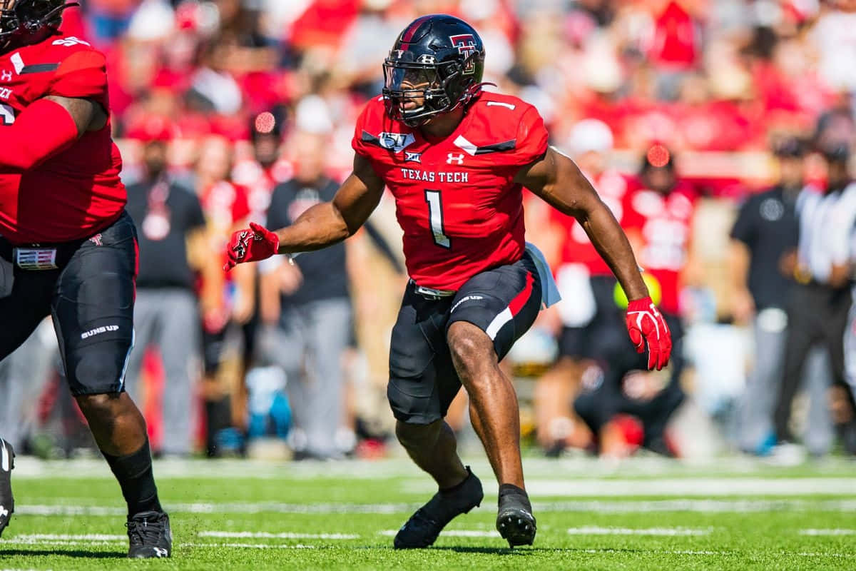 Texas Tech Football Player Action Shot Wallpaper