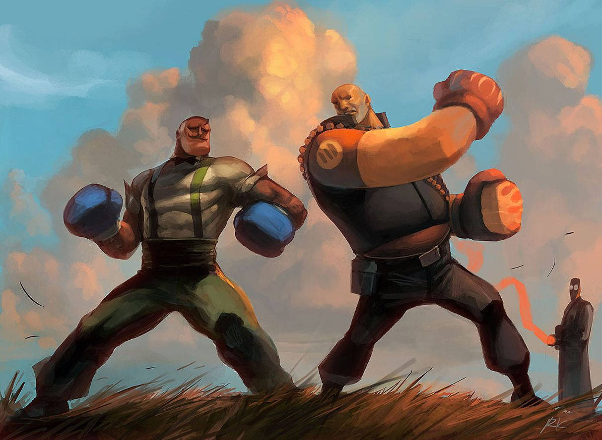 Tf2 Heavy Vs. Dudley Wallpaper