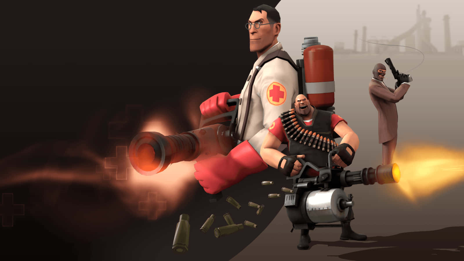 Tf2 Iconic Villains Medic Video Game Wallpaper