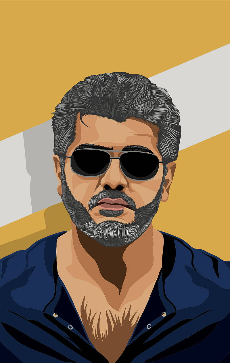 Thala Ajith Vector Art Wallpaper