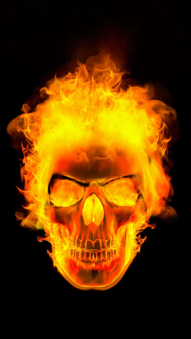 The Age Of The Red Flame Skull Wallpaper