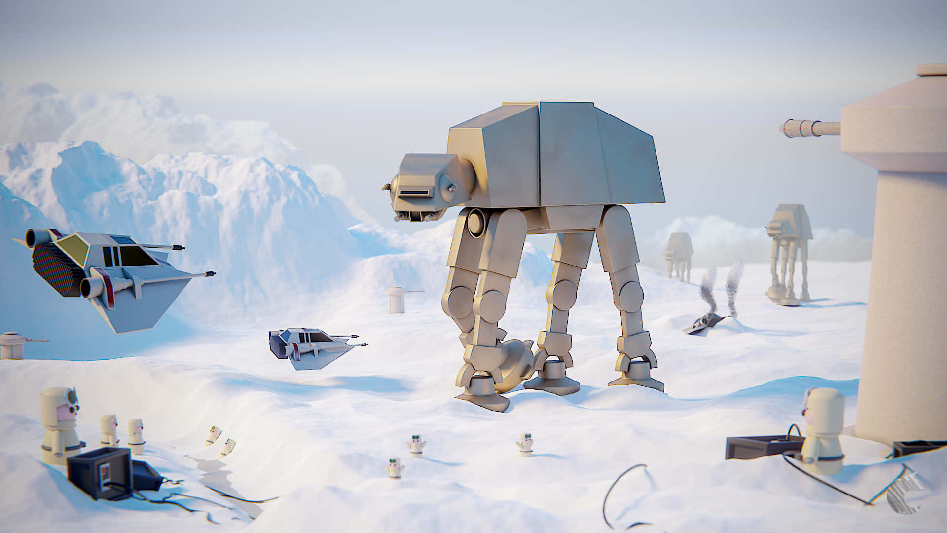 The Battle Of Hoth, An Iconic Battle In The Star Wars Franchise Wallpaper