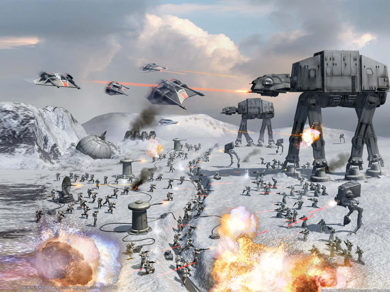 The Battle Of Scarif - Epic Star Wars Space Battle Wallpaper