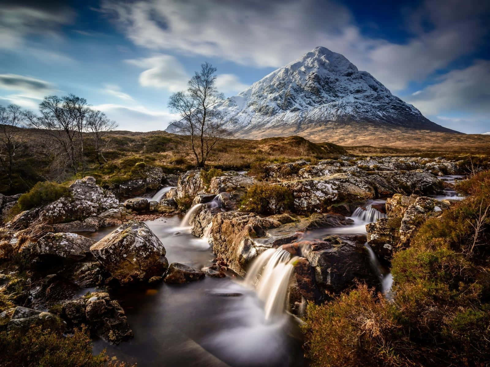 The Beautiful Scotland Highlands View From Atop A Hill Wallpaper