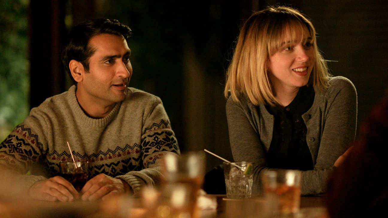 The Big Sick Couple Dining Scene Wallpaper