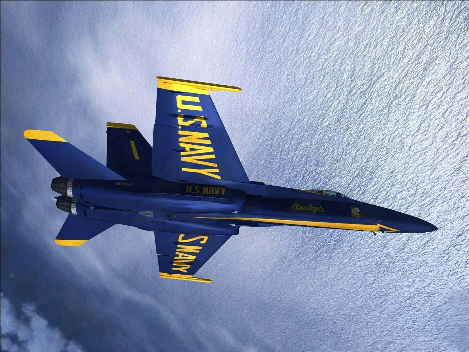 The Blue Angels Displaying Exquisite Formation In The Sky Wallpaper