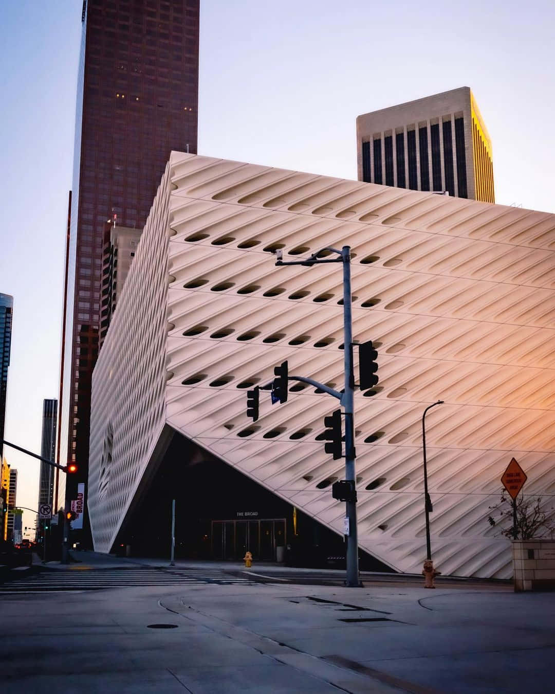 The Broad Museum Exterior Dusk Wallpaper